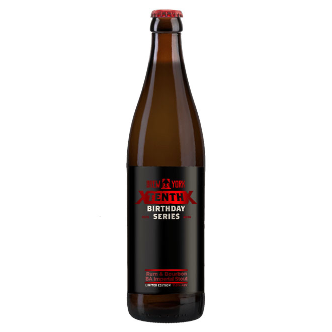 10th Birthday BA Imperial Stout beer artwork